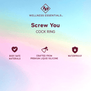 ID Wellness Essentials - Screw you Cock Ring - Blue-2
