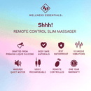 ID Wellness Essentials - Shhh! Remote Control Slim Massager - Blue-3