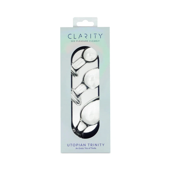 Utopian Trinity Three-Piece Glass Butt Plug Set