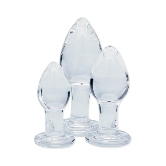 Utopian Trinity Three-Piece Glass Butt Plug Set