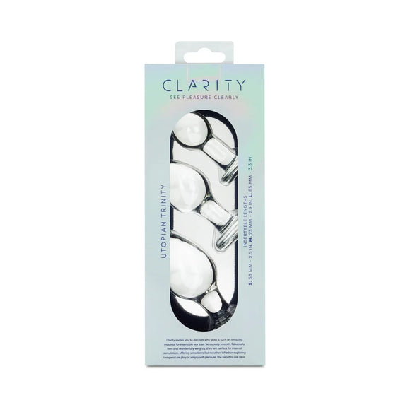 Utopian Trinity Three-Piece Glass Butt Plug Set