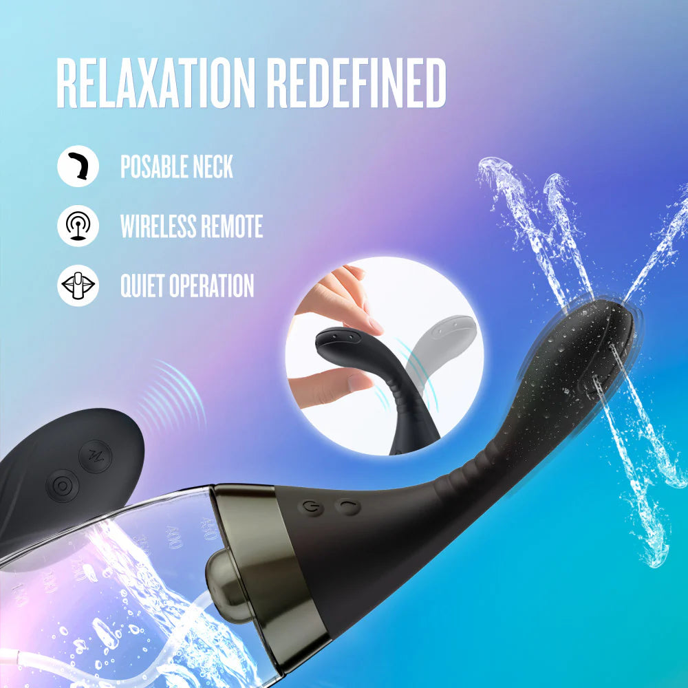 Anal Adventures Aqua Jet Automatic Rechargable Anal Douche W/Remote
