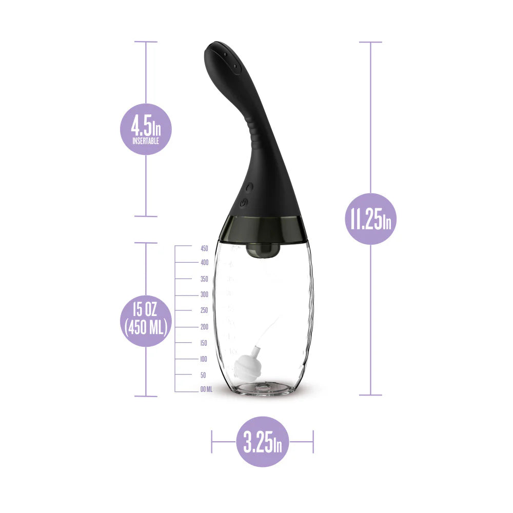 Anal Adventures Aqua Jet Automatic Rechargable Anal Douche W/Remote