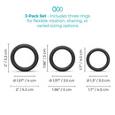 b-Vibe Snug Ring Lite 3-Pack Snug Fit Silicone C-Ring-10