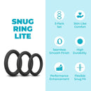 b-Vibe Snug Ring Lite 3-Pack Snug Fit Silicone C-Ring-9