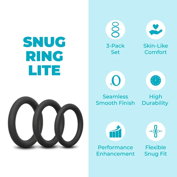 b-Vibe Snug Ring Lite 3-Pack Snug Fit Silicone C-Ring