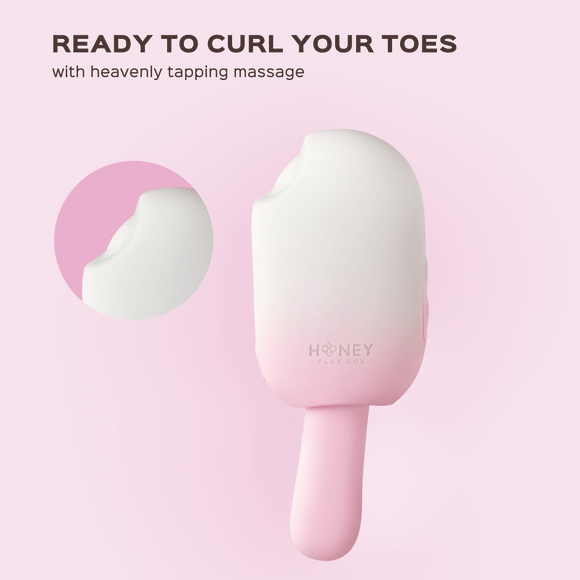 Bite Me Cream Pop Stimulator - Tapping, Sucking, Vibrating, & Swinging Teasing