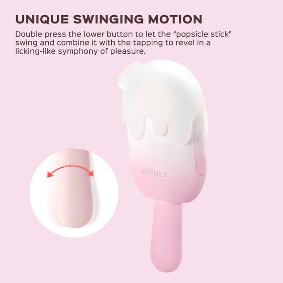 Bite Me Cream Pop Stimulator - Tapping, Sucking, Vibrating, & Swinging Teasing