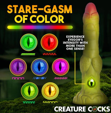 Creature Cocks - EYEGOR THRUSTING & VIBRATING SILICONE DILDO - 0