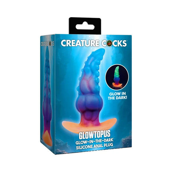 Creature Cocks -  GLOWTOPUS GLOW-IN-THE-DARK SILICONE ANAL PLUG