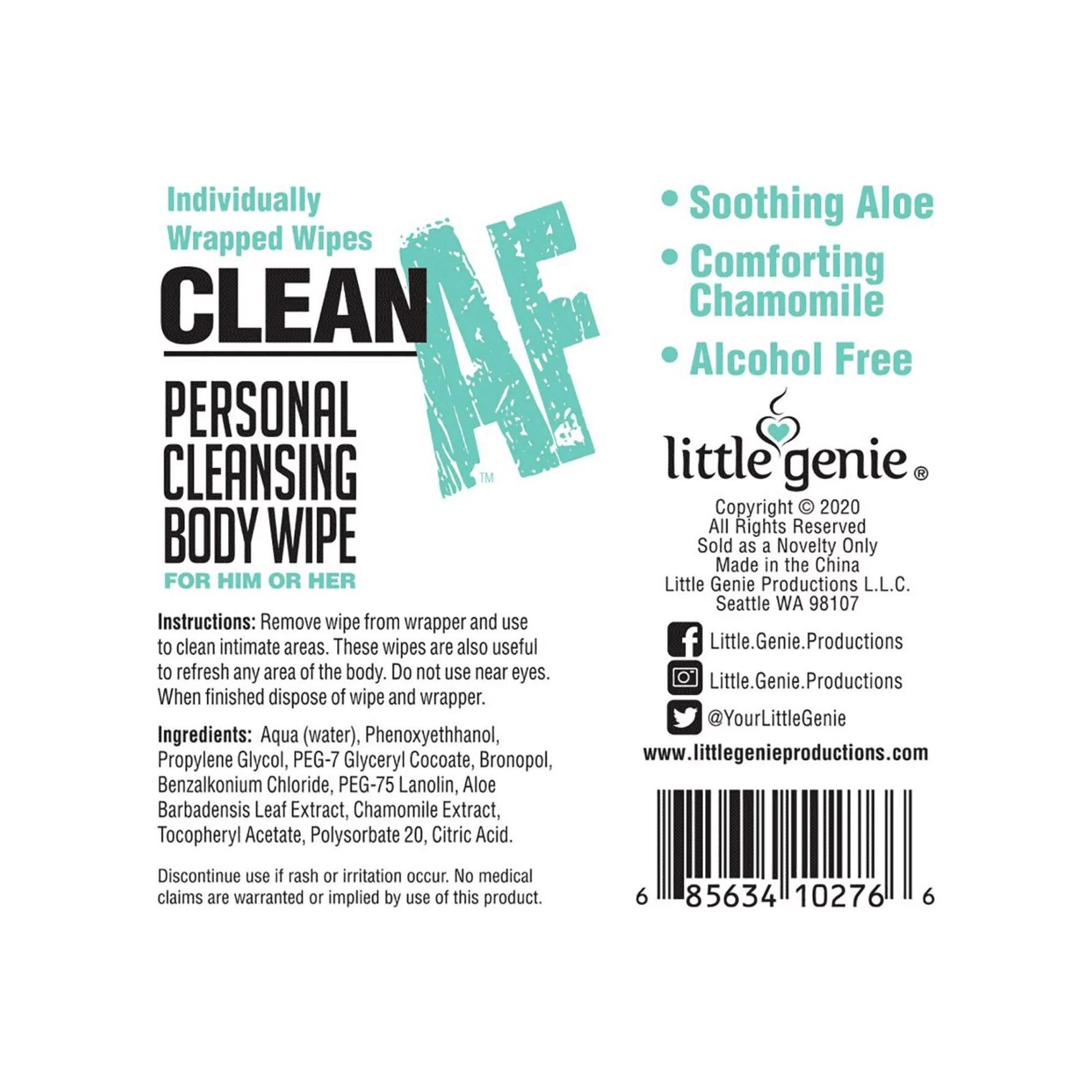 Clean AF Personal Cleansing Body Wipe - 1 Count - CheapLubes.com