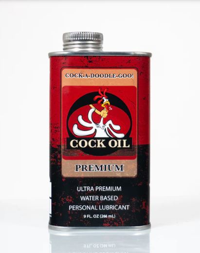 COCK OIL Ultra Premium WATER BASED Lubricant -  9 OZ METAL CAN - 0
