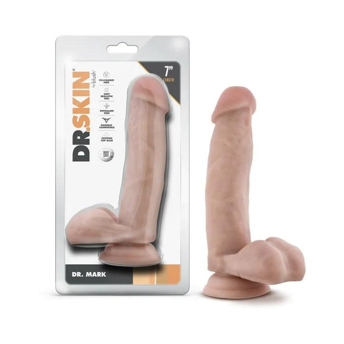 Dr. Skin - Dr. Mark 7 Inch Dildo - Beige - CheapLubes.com