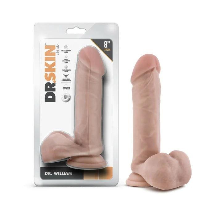 Dr. Skin - Dr. William 8 Inch Dildo - Beige - CheapLubes.com