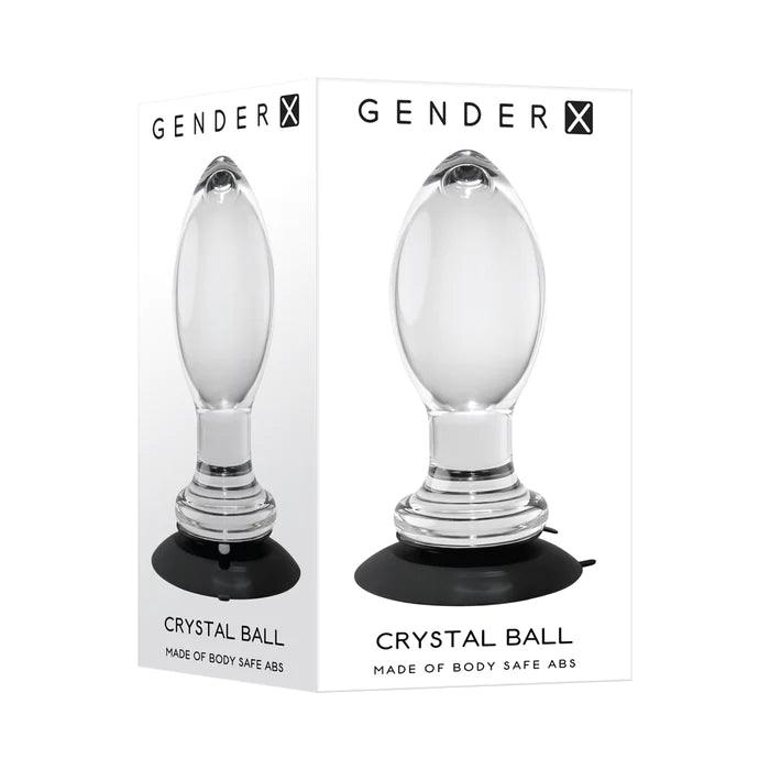 Gender X Crystal Ball Suction Cup Anal Plug - Clear - CheapLubes.com