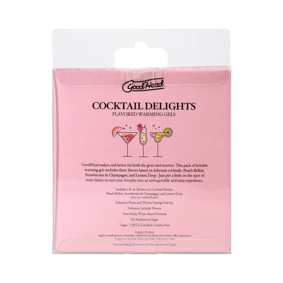 GoodHead Cocktail Delights - 2oz Flavored Warming Gels - 3-Pack
