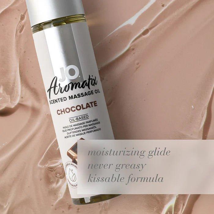 JO Aromatix Chocolate Scented Massage Oil - 4 oz (120 mL) - CheapLubes.com