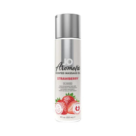JO Aromatix Strawberry Scented Massage Oil - 4 oz (120 mL) - CheapLubes.com