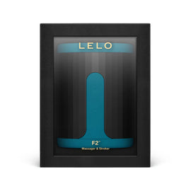 LELO F2 Massager & Stroker - Teal - w/Free LELO F1L H2o Advanced Performance Moisturizer 3.3oz