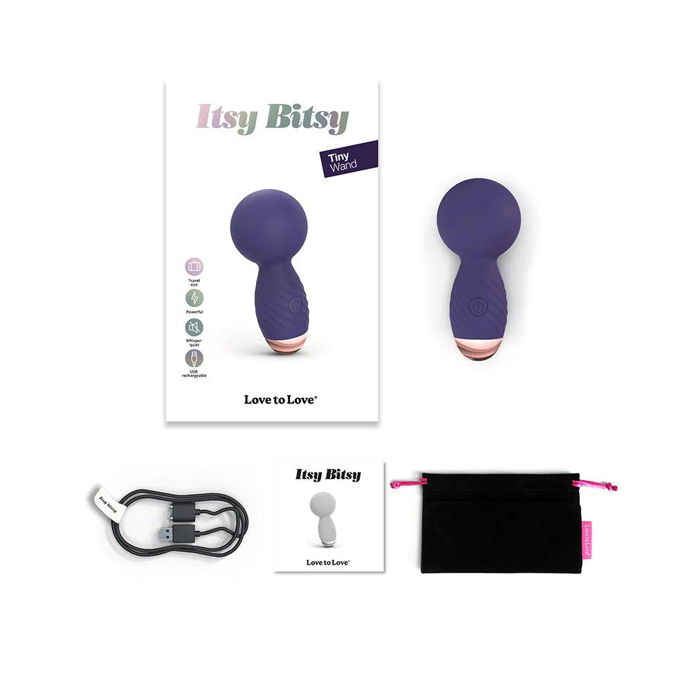 Love To Love Itsy Bitsy Midnight Indigo Tiny Wand - Rechargeable - CheapLubes.com