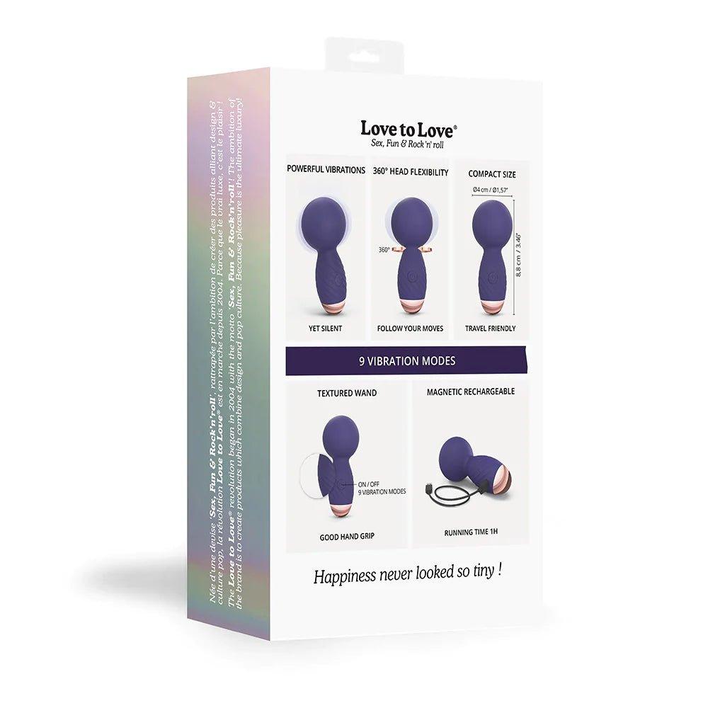 Love To Love Itsy Bitsy Midnight Indigo Tiny Wand - Rechargeable - CheapLubes.com