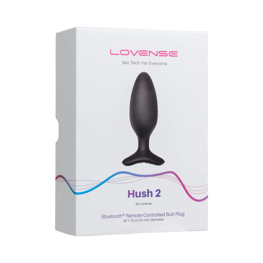 Lovense Hush 2 Bluetooth App Remote Control Vibrating Butt Plug 1.75" - CheapLubes.com