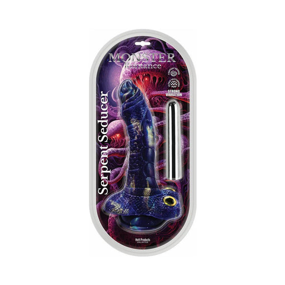 Monster Romance Serpent Seducer with Vibrating Bullet Silicone Dildo 7.5 inch