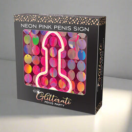 Neon Pink Penis Light-Up Sign