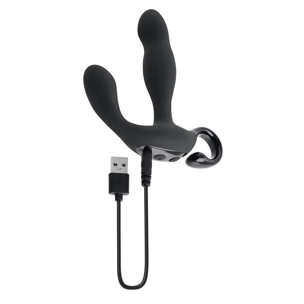 PLAYBOY Come Hither Rechargeable Silicone Vibrating Prostate Stimulator w/Remote - CheapLubes.com