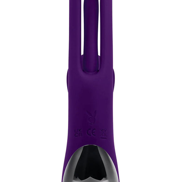 PLAYBOY Thrill Dual Stimulating Vibrating Rechargeable Silicone Rabbit - CheapLubes.com