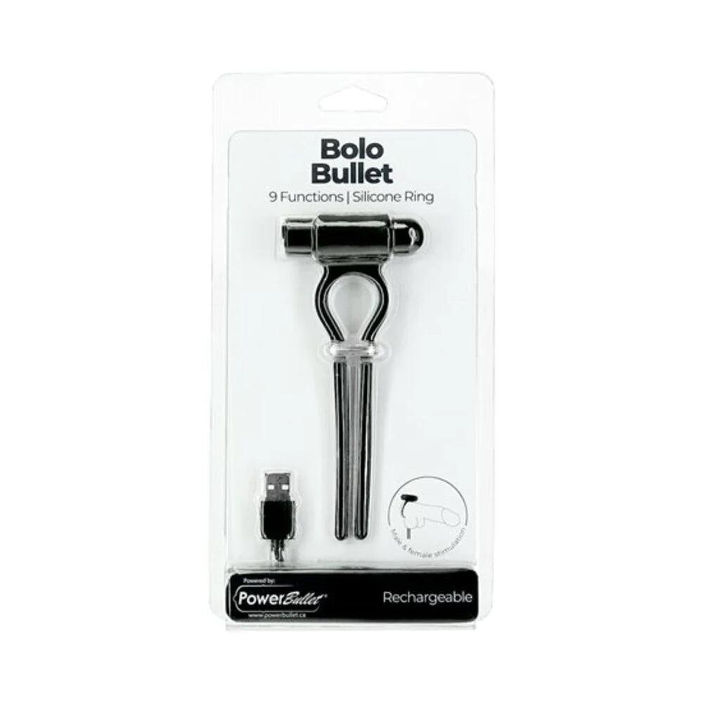 Power Bullet Bolo Adjustable Cockring W/ Rechargeable Vibrating Bullet - CheapLubes.com