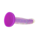 Rave by Addiction – Glow in the Dark Dildo – Purple Confetti 8" - CheapLubes.com
