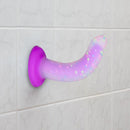 Rave by Addiction – Glow in the Dark Dildo – Purple Confetti 8" - CheapLubes.com