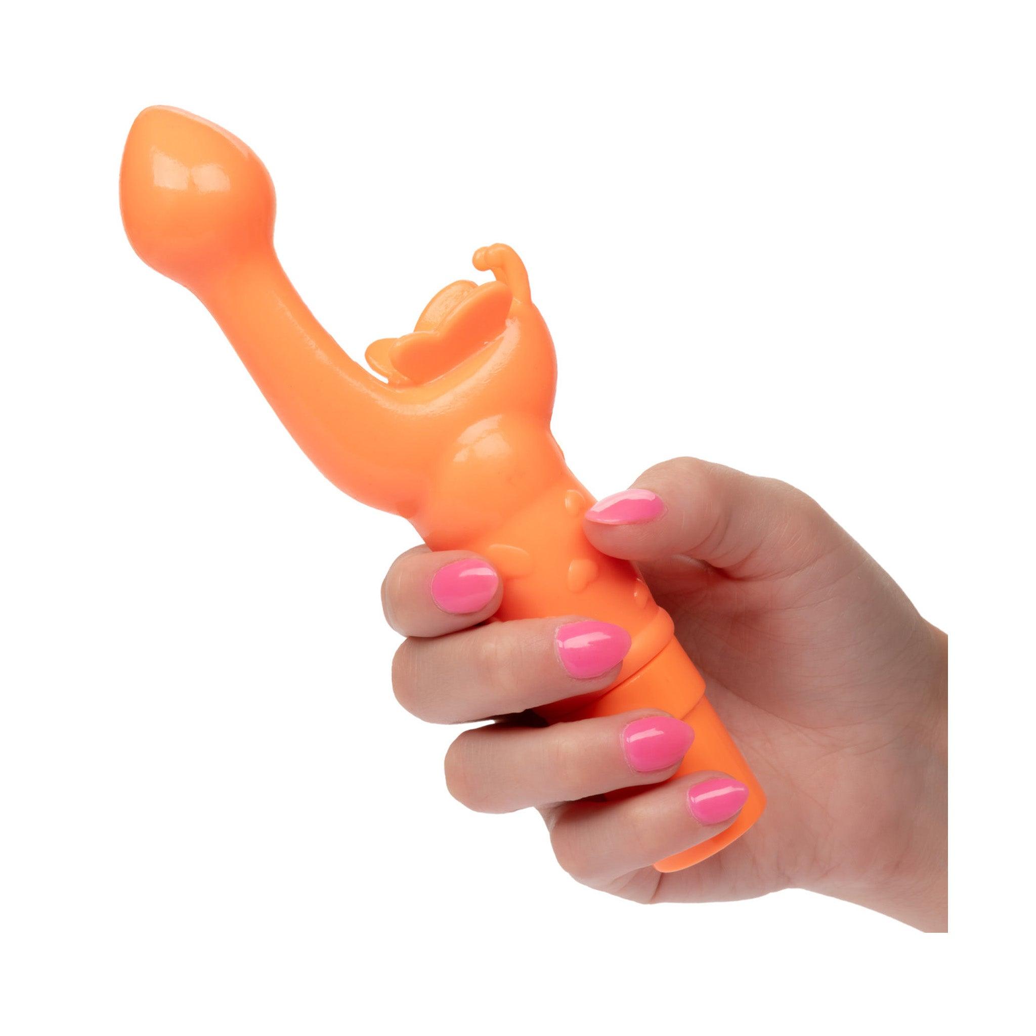 Rechargeable Butterfly Kiss Vibrating and Fluttering - Orange - CheapLubes.com