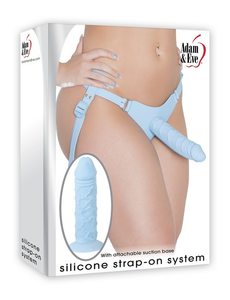 Adam & Eve Silicone Strap-On System - 0