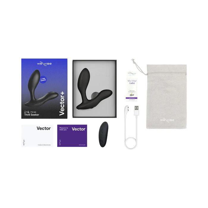 We-Vibe Vector+ Rechargeable Remote-Controlled Prostate Massager - Black - CheapLubes.com