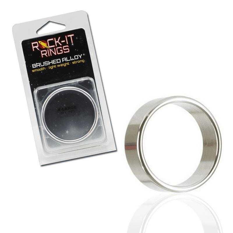 Rock-It Rings Brushed Alloy Metallic C-Ring XL (2" Diameter, 3/4" thick) - CheapLubes.com