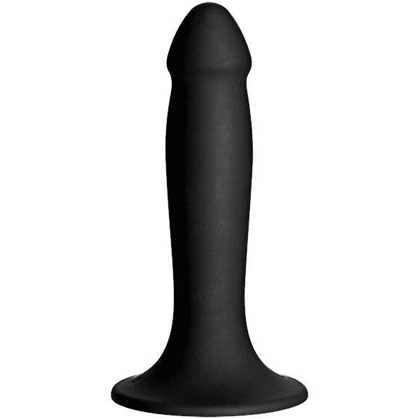 Doc johnson Vac-U-Lock Smooth Silicone Black Dong - CheapLubes.com