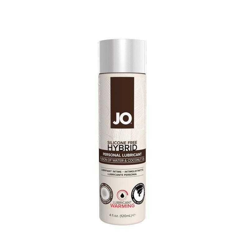 JO Silicone Free Hybrid Lubricant WARMING 4 oz (120 ml) - Coconut and Water Based - CheapLubes.com