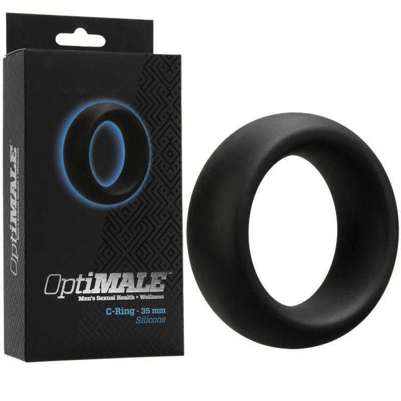 OptiMale Silicone C-Ring - 35 mm Black - CheapLubes.com
