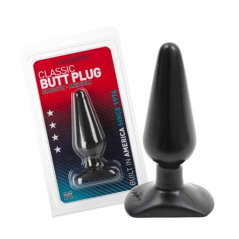 Doc Johnson Medium Black Butt Plug - CheapLubes.com