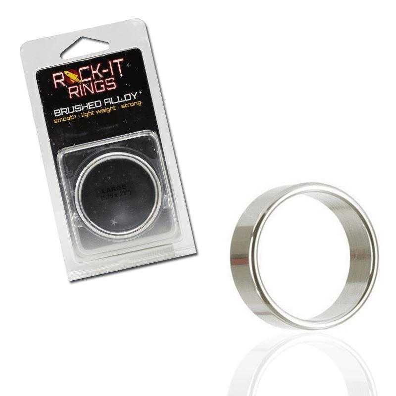 Rock-It Rings Brushed Alloy C-Ring - Large (1.75" Diameter, 3/4" thick) - CheapLubes.com