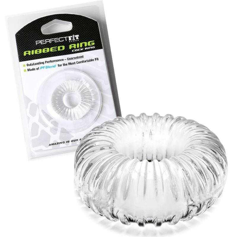 Perfect Fit Ribbed Ring - Clear - CheapLubes.com