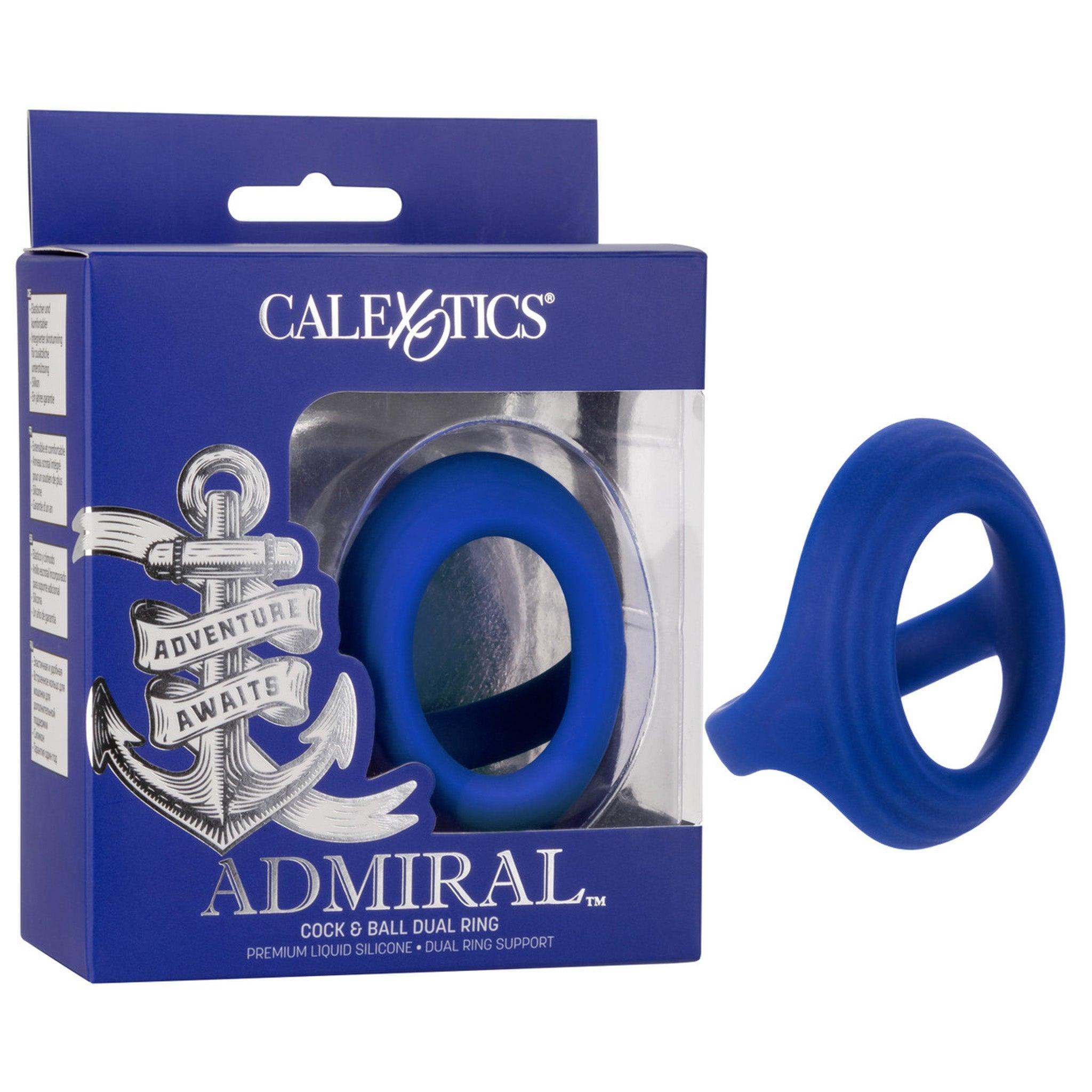 Admiral Cock & Ball Dual Silicone Ring - CheapLubes.com