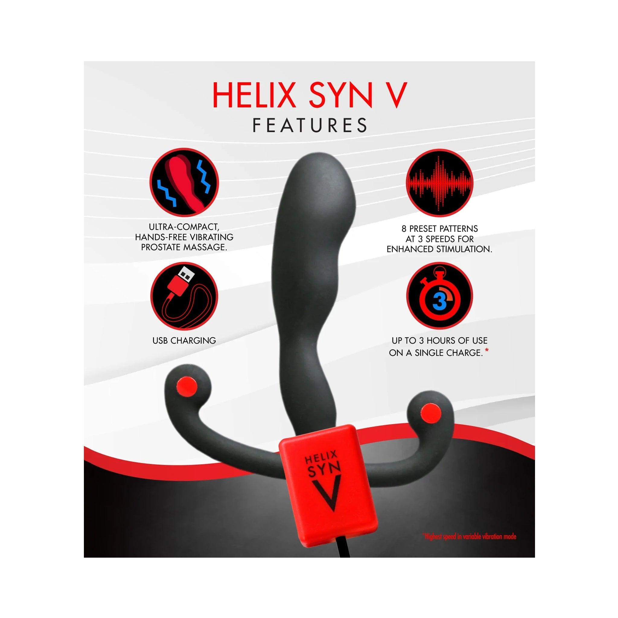 Aneros Helix Syn V - Vibrating Prostate Massager - Rechargeable - CheapLubes.com