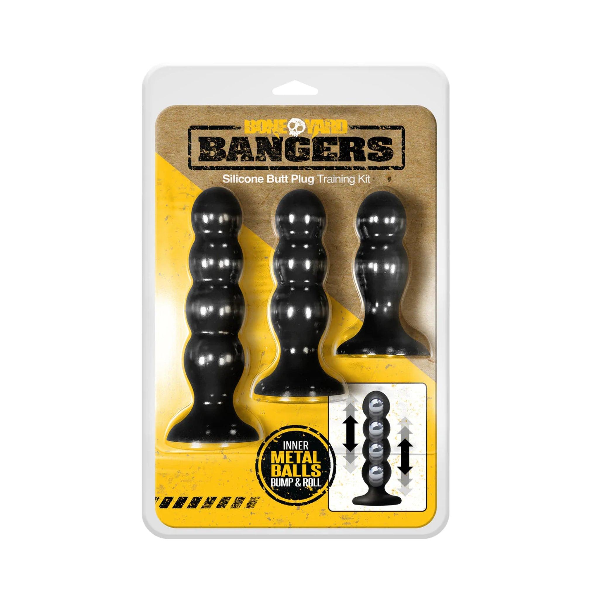 Boneyard Toys Bangers - Silicone Butt Plug Weighted Training Kit - CheapLubes.com