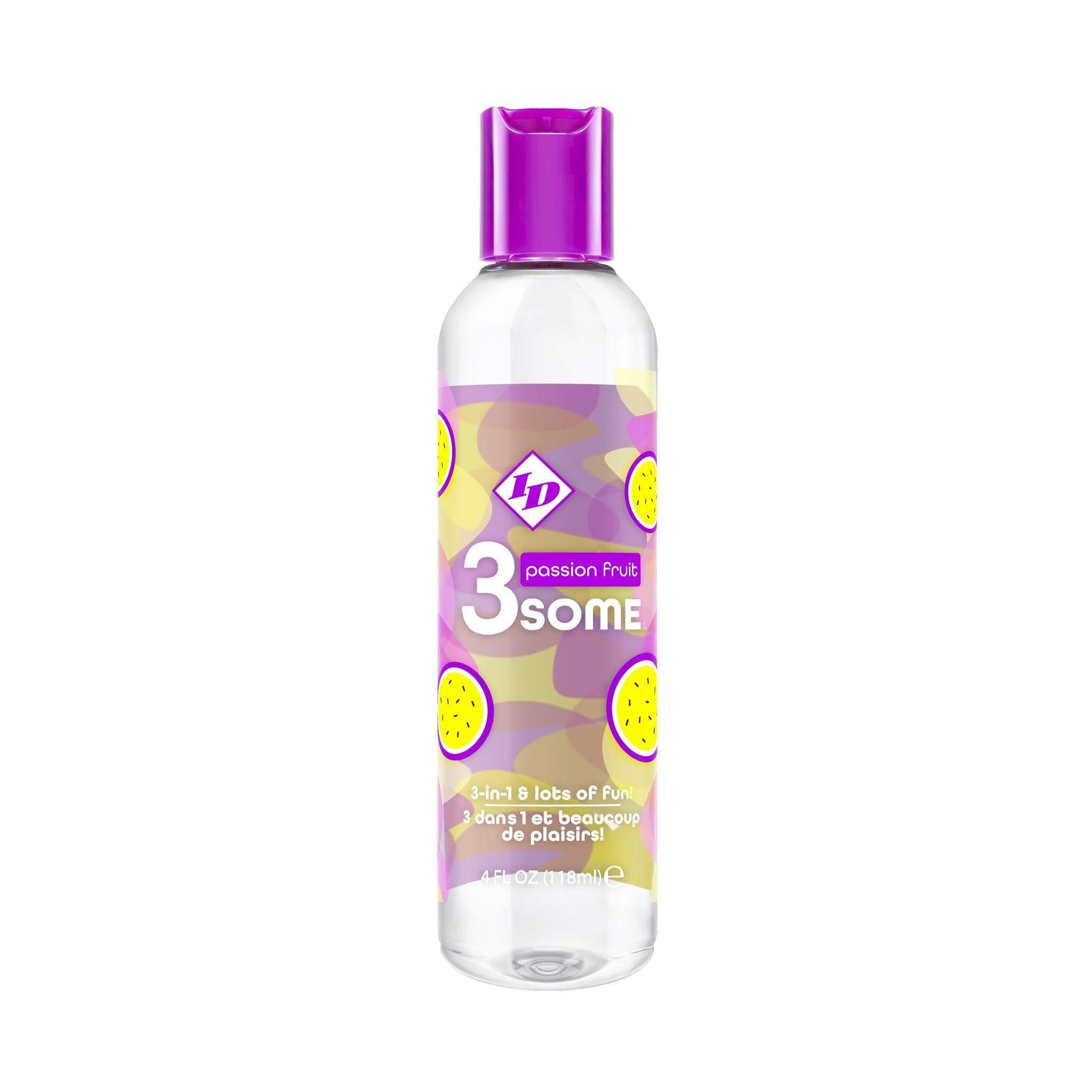 ID 3Some 3-in-1 & Lots Of Fun - Warming, Lickable, & Massage 4 oz (118 mL) - 4 Flavors! - CheapLubes.com