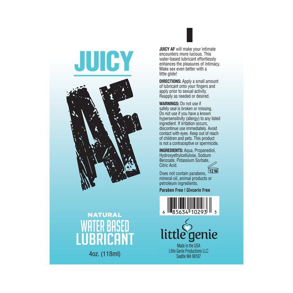 Juicy AF Natural Water Based Lubricant 4 oz (118 mL) - CheapLubes.com