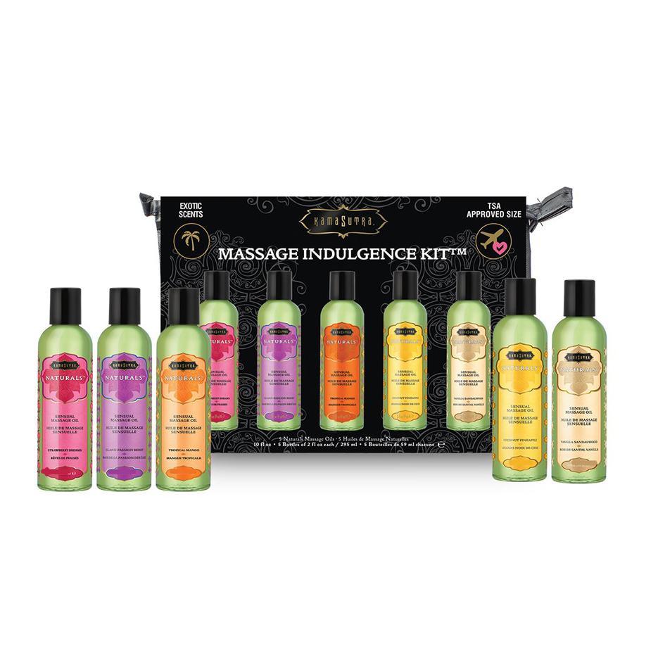 Kama Sutra Massage Indulgence Kit (5 Bottles) - CheapLubes.com