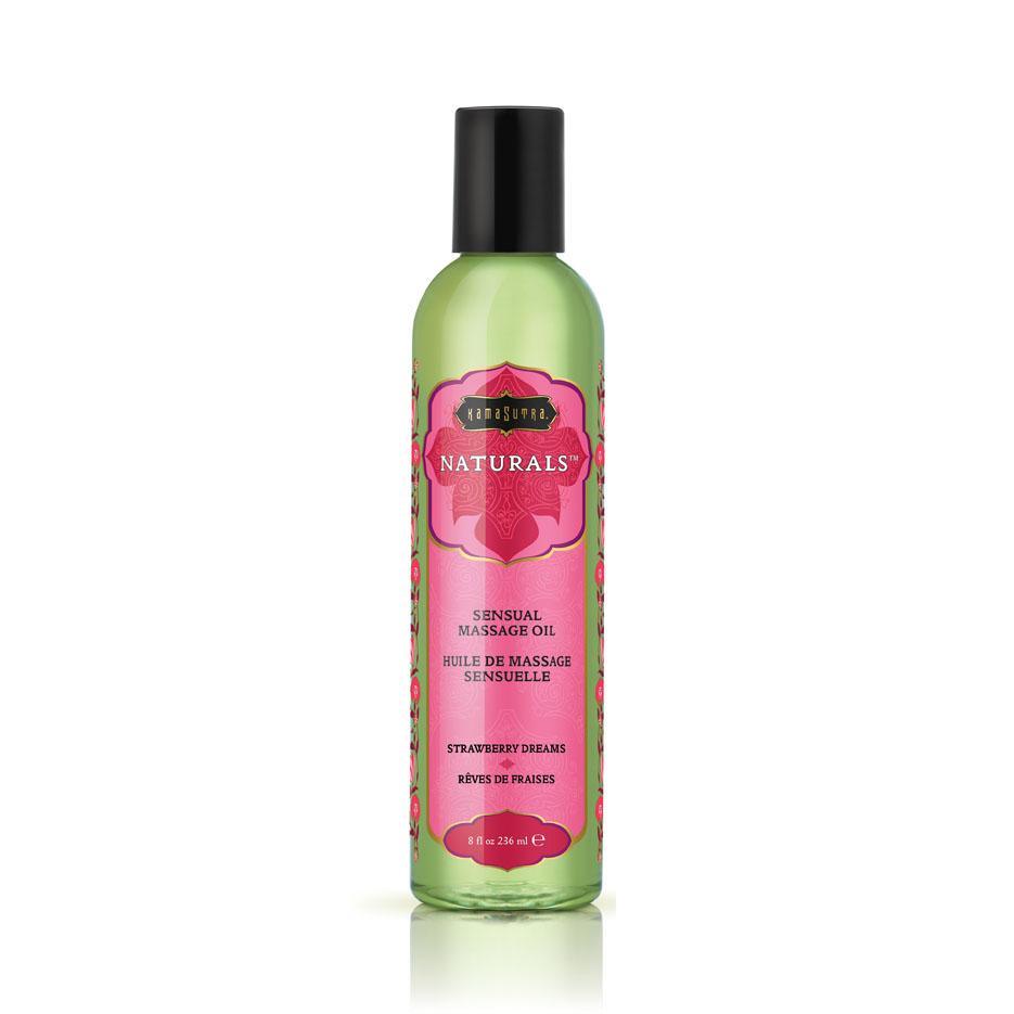 Kama Sutra Natural Massage Oils - Strawberry Dreams 8 oz (200 ml) - CheapLubes.com